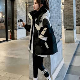 Elegant Thickened Oversized Women's down Jacket Fashionable Outerwear Parka Style Winter Coat Korean Style Straight Cut Cotton
