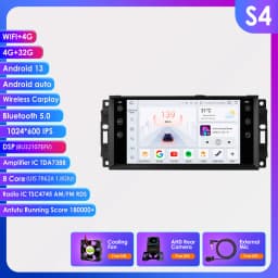 Hizpo 7" For Jeep Cherokee Compass Commander Wrangler 300C Dodge Caliber Liberty Android Auto Car Radio Multimedia GPS Carplay
