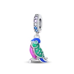 Boutique Unique 925 Sterling Silver Stars & Moon Dream Catcher Dreamy Blue Dangle Charm Fit Original Bracelet Fashion Jewelry