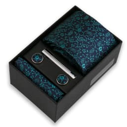Luxury Tie Set For Men Business Gift Box Wedding Party Fashion Men Tie Set Paisley Handchief Cufflink Tie-Clip Suit Gift For Man