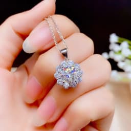 Big Bling Water Drop Pendant Real 925 Sterling Silver Long Chain Necklace for Women Fashion Jewelry Cute Statement Necklace