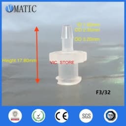 ‌Polypropylene Luer Lock Connector 10Pcs | 1/16'' Barbed Female Tapered Fitting for Syringe/Lab | Free Shipping