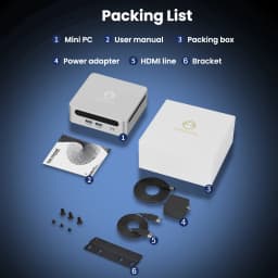 Mini PC 6C/12T Genmachine AMD Ryzen 4800U 5300U 5600H 5600U 45W TDP 4K@60Hz WiFi6, Ultra-Slim Diy Gaming Computer