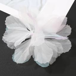 5PC 3D Organza Artificial Flowers Head For Home Wedding Decoration Gradient Bridal Headwear DIY Clothing Making Hair Accessories