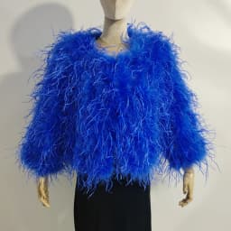 Winter Ostrich feathe Jacket Feather Coat Casual Long-sleeved Australia Imported feathe Jacket Ladies Nightclub Coat