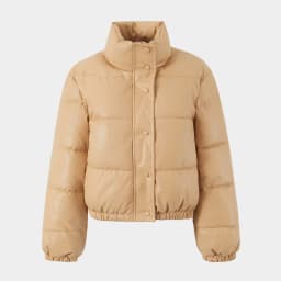Korean Stand Collar Cropped Jacket Winter Coat Women's Clothing Trend Puffer Jackets Warm Streetwear Knit Patchwork Long Sleeve