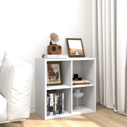 2026 Wooden Thick Frame 4 Cube Storage Organizer Shelf with Anti-Tipping Kits, Reversible Open Back, Horizontal & Vertical Dual-Use. Ideal for Home, Office, Bedroom, Kitchen and Living Room (White, Chocolate Black, Light Coffee, 11 Inch)