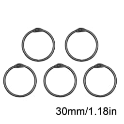 5Pcs Alloy Binder Rings Set Assorted Sizes Gold Color Loose Leaf Rings Multipurpose Book Rings for Office School DIY Crafts