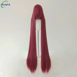 700g High Quality 59" 150cm Long Straight Cosplay Wig With Bang Blond Brown Red Green Blue Heat Resistant Hair Colors Anime Wigs