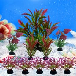 10PC Fish Tank DIY Artificial Aquarium Decor Mixed Color Plants Ornament Aquatic Plant