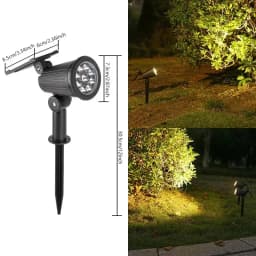 Solar Landscape Lights 9LED Adjustable In-Ground Wall Spotlight IP65 Waterproof Outdoor Lighting for Garden Yard Pathway 1-4Pcs