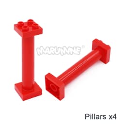 Marumine MOC Block Train Straight Curved Track Crossover Parts Railway Switch Big Size Building Bricks City View Accessories