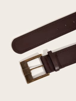 Brown Black Red Vintage Wide Belts PU Leather Girdle Square Antique Copper Buckle Men Women Jeans Accessories