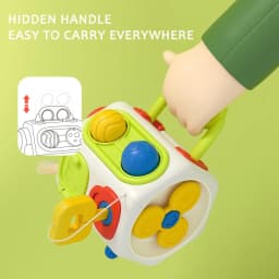 Montessori Busy Cube For Toddlers Baby Learning Educational Toys Gifts 0-3 Year Old Fidget Busy Board Sensory Travel Toys