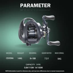 SAMOLLA New Ultralight Baitcasting Reel 149g STB Brake Fishing Reel 7.2 Gear Ratio Saltwater 8+1BB 5KG Power Baitcaster