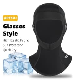 WEST BIKING Ice Silk Full Face Balaclava UPF50+Sun Protection Neck Guard Cycling Mask Breathable Quick Dry Headgear with Glasses