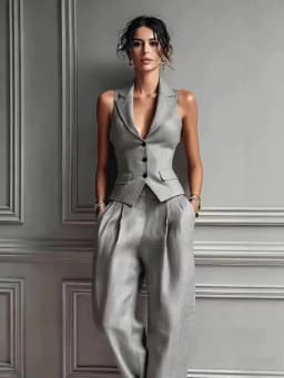 Sexy V Neck Vest Top 2 Piece Matching Set Women Summer Casual Tracksuit Jumpsuit Pants Playsuit