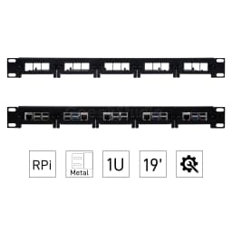 1U Rack Mount for Raspberry Pi 5/4B/3B+ Removable Steel Bracket 19 Inch 5 Slots