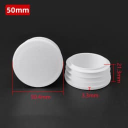 5~100Pcs 13mm~114mm White Round Plastic Blanking End Caps Chair Legs Tube Pipe Inserts Plug Bung Dust Cover Furniture Parts