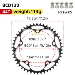 VXM Road Bicycle Folding Bike 130BCD Crank Aluminum Narrow Wide Chainring 38 42 48 52 60T Chainwheel Disc Sprocket Tooth Single