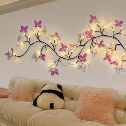 LED Willow Vine And Butterfly Fairy Lights, 8 Modes, Powered by USB for Bedroom Decoration, Mother'S Day, Valentine'S Gifts
