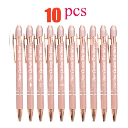 10-100 Customized Ballpoint Pen with Stylus Tip Print Name Logo Metal Pen for Business Graduation Birthday Anniversary Gift Pen