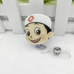 Cute Credit Card Clip Cartoon High Quality Retractable Hospital Nurse Badge Holder Reel Cute Cartoon ID Card Holder Keychains