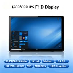 New Sales 64 Bit 10.1 Inch Tablet PC 4GB RAM 64GB ROM Windows 10 with Keyboard AR40 HDMI-Compatible 1920*1200 WIFI