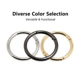 5-30pcs O Rings Metal Bag Buckles 16-38mm Openable Spring Clasp Carabiner Clip Snap Hook Keychain for DIY Handbag Accessories