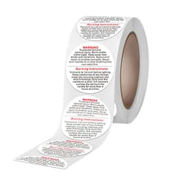 50-500pcs Candle Jar Container Labels Wax Melting Safety Stickers Decal For Candle Jars And Votives 1inch Warning Label Sticker