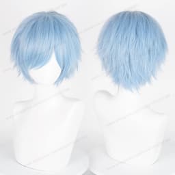 Anime 30cm Short Straight Cosplay Wig Black White Green Brown Purple Blue Gray Red Gold Man Women Heat Resistant Synthetic Hair