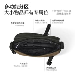 MOYYI Lightweight Messenger Bag For Men Casual Anti Theft Pocket YKK Zipper Water Resistant Oxford Crossbody Bag For Commuter