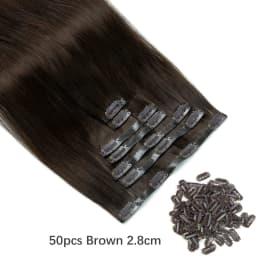 #4 Browm Injected PU Seamless Clip On Hair Invisible Clip Ins Human Hair Machine Remy 7Pcs 100-120g 24 inch Invisible Hair Clips