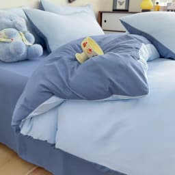 Ins Style Solid Color Duvet Cover Set Washed Cotton Bedclothes Comforter Cover Pillowcase Soft Bedding Sets Quilt Covers 220x240