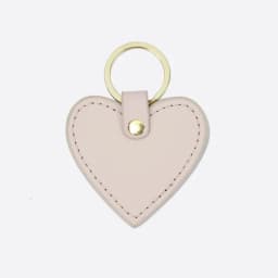 Free custom monogram logo leather keyring saffiano heart shaped kechians for promotion gift keychain ring keychain