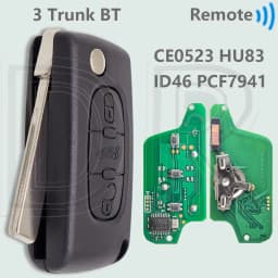 DR CE0523 ID46 PCF7941 CE0536 PCF7961 433ASK/FSK Flip Car Remote Key For Peugeot 207 307 308 408 Citroen C1 C2 C3 C4 C5 Picass