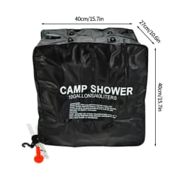 20/40L Portable Camping Shower Bag Solar Shower Bag Camping Bathroom Heating Water Storage Container with Switchable Head