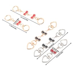 〔CC88〕1Piece Heart Buckle Cherry Bag Chain DIY Bag Strap Extension Replacement ,Women's Bag Decoration