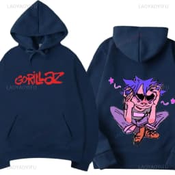 Music Band Gorillaz PUNK ROCK Sweater Cartoon Pattern Hooded Leisure and Trendy Clothes Vintage Y2K oversized Clothing