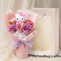 Sanrio Handheld Bouquet Hello Kitty Rose Bouquet Hello Kitty Artificial Roses Home and Wedding Decoration Hello Kitty Romantic