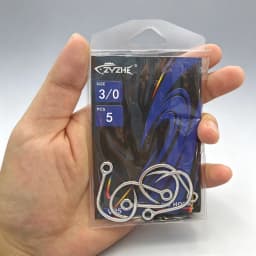 ZYZHE 5~10pcs/Lot Single Lure Hook 4#-13/0# 12 Sizes Bkk 8095 Hooks Saltwater Ultra-Antirust Coating Fakebait Assist Hooks