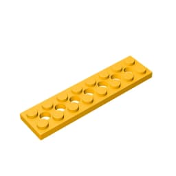 Gobricks GDS-699 Technical, Plate 2 x 8 with 7 Holes compatible with lego 3738 pieces of children's toys Building Blocks