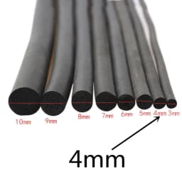 5M EPDM Rubber Foam Sealing strip Round shape solid Sponge tape high density O type Soundproof Weatherstrip Hardware Accessories