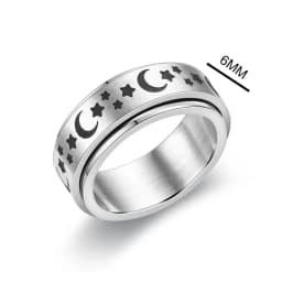 Anxiety Ring Figet Spinner Rings For Women & Men Stainless Steel Rotate Freely Spinning Anti Stress Accessories Jewelry Gifts