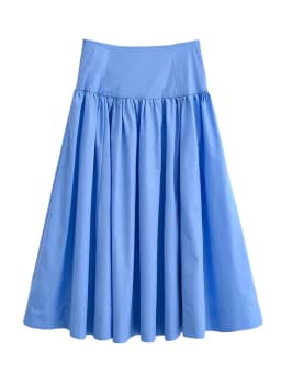 HH Women Spring Fashion Versatile Elegant Puffy Solid Long Skirt Female High Waist Zipper Casual Temperament Simple A-Line Skirt