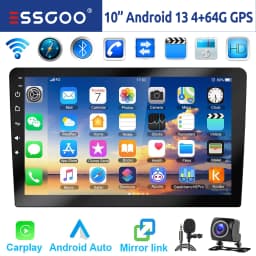 ESSGOO 7"/9"/10“ 2 DIN Android 14 4+64G Car Stereo Carplay Android Auto GPS Navi Bluetooth FM RDS Radio WIFI Touchscreen ChatGPT