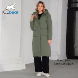 ICEbear Winter 2024 Women's Jacket Reversible High Quality Zipper Hooded Jacket Brand Fashion Parka Women's GWD4682I