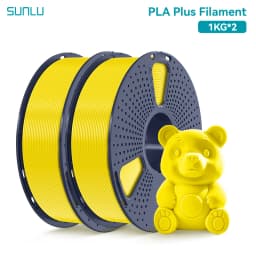 SUNLU 2Roll PLA Plus/Clear Filament 1.75mm +/- 0.02 mm 1kg Spool (2.2lbs) Neatly Arranged No Knot Filament Fit Most FDM Printer