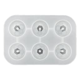 Resin Beads Molds with Hole Silicone Bead Epoxy Molds for Cabochon Gemstone-Pendant Mold Earrings Jewelry Casting Art