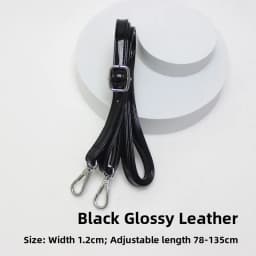 New Yu Black Leather Bag Strap Single Shoulder Crossbody Bag Long Strap School Bag Backpack Accessories Women's Bag Belt